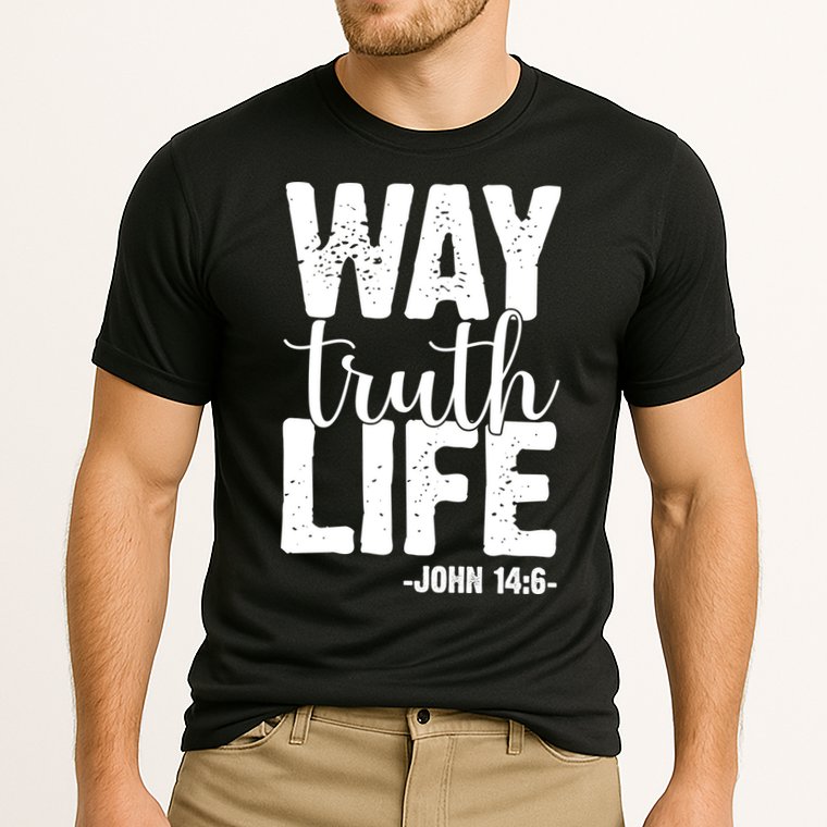 Christian Faith Way Truth Life Jesus Gift Cooling Performance Crew T-Shirt