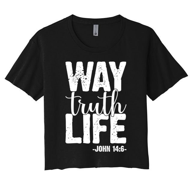 Christian Faith Way Truth Life Jesus Gift Crop Top