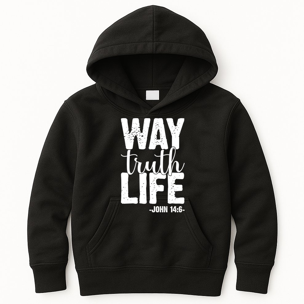 Christian Faith Way Truth Life Jesus Gift Kids Hoodie