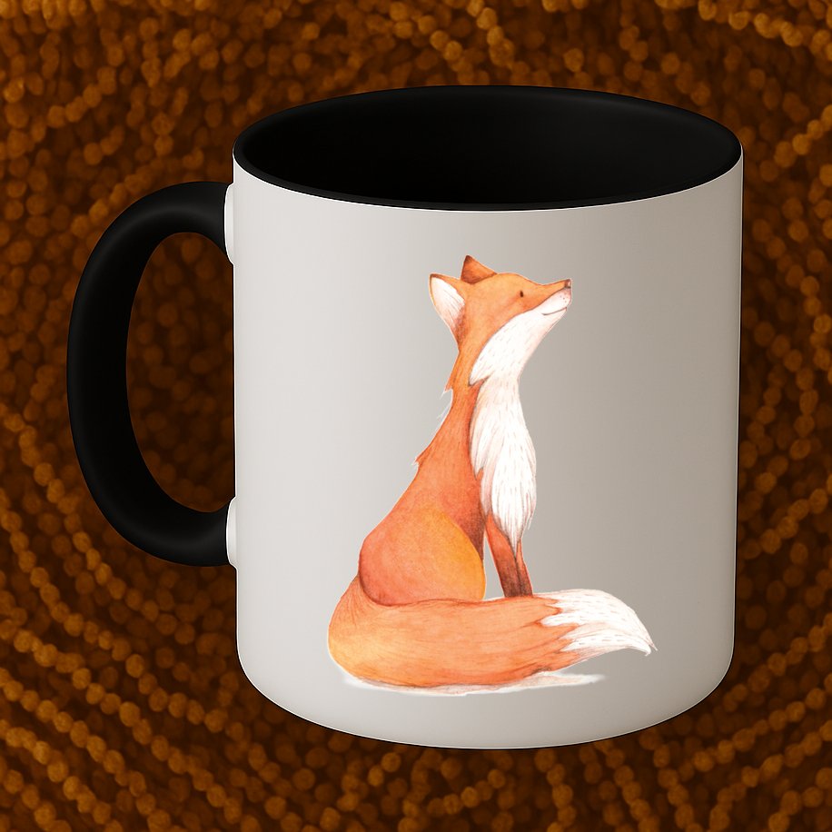 Cute Fox Watercolor | Funny Fox Lover Mammal Child Mug