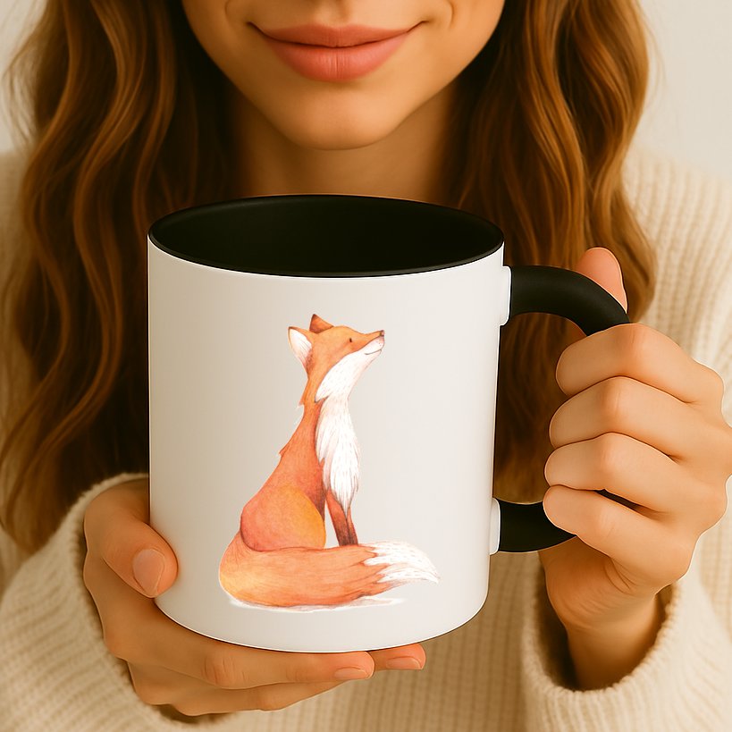 Cute Fox Watercolor | Funny Fox Lover Mammal Child Mug