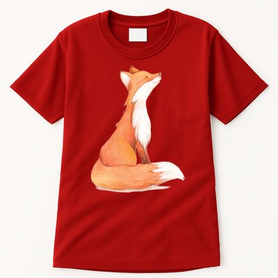 Cute Fox Watercolor | Funny Fox Lover Mammal Child Tall T-Shirt