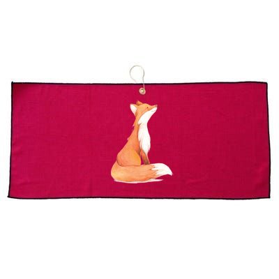 Cute Fox Watercolor | Funny Fox Lover Mammal Child Large Microfiber Waffle Golf Towel