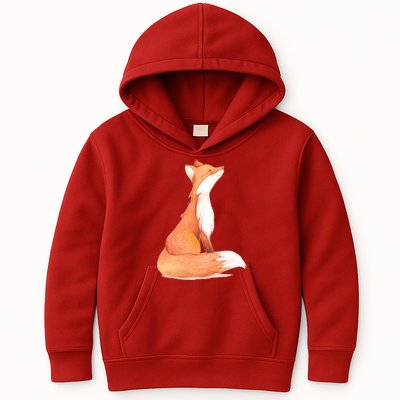 Cute Fox Watercolor | Funny Fox Lover Mammal Child Kids Hoodie