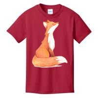 Cute Fox Watercolor | Funny Fox Lover Mammal Child Kids T-Shirt