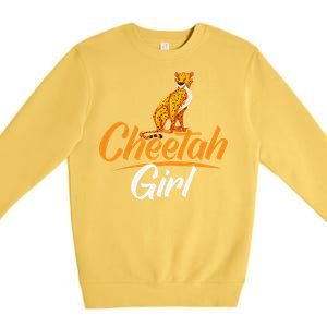 Cheetahs Funny Wild Cat Cheetah Premium Crewneck Sweatshirt