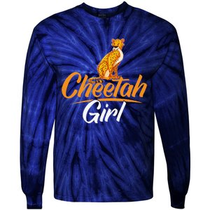 Cheetahs Funny Wild Cat Cheetah Tie-Dye Long Sleeve Shirt