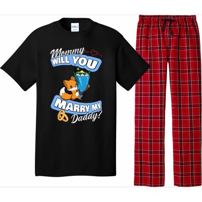 Cute Fox Wedding Offer Mommy Will You Marry My Daddy Gift Pajama Set