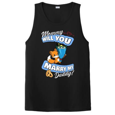 Cute Fox Wedding Offer Mommy Will You Marry My Daddy Gift PosiCharge Competitor Tank