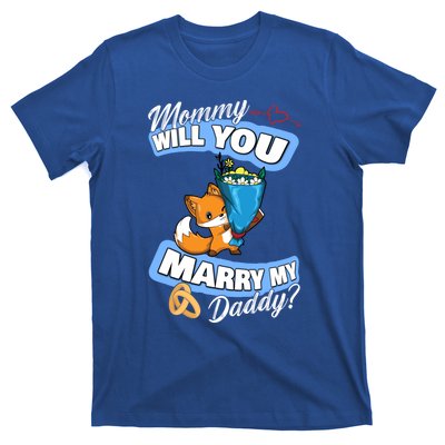 Cute Fox Wedding Offer Mommy Will You Marry My Daddy Gift T-Shirt