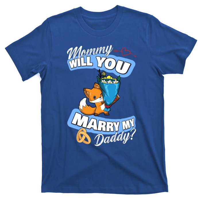 Cute Fox Wedding Offer Mommy Will You Marry My Daddy Gift T-Shirt