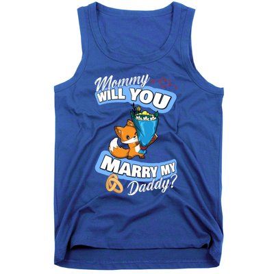 Cute Fox Wedding Offer Mommy Will You Marry My Daddy Gift Tank Top