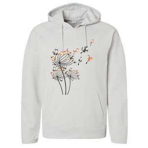 Cat For Women Girl Cute Dandelion Flower Performance Fleece Hoodie