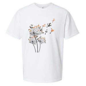 Cat For Women Girl Cute Dandelion Flower Sueded Cloud Jersey T-Shirt