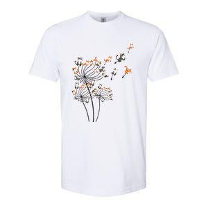 Cat For Women Girl Cute Dandelion Flower Softstyle CVC T-Shirt