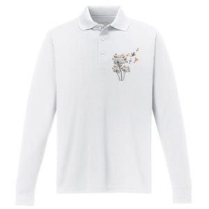 Cat For Women Girl Cute Dandelion Flower Performance Long Sleeve Polo