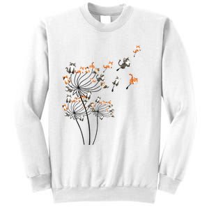 Cat For Women Girl Cute Dandelion Flower Sweatshirt