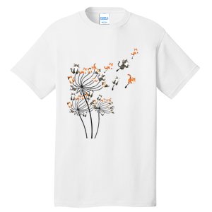 Cat For Women Girl Cute Dandelion Flower Tall T-Shirt