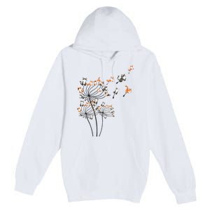 Cat For Women Girl Cute Dandelion Flower Premium Pullover Hoodie