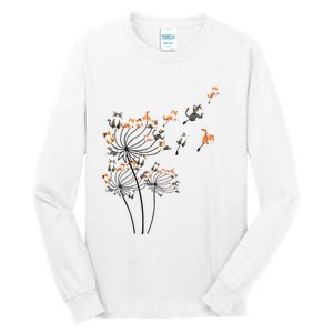 Cat For Women Girl Cute Dandelion Flower Tall Long Sleeve T-Shirt