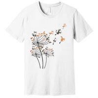 Cat For Women Girl Cute Dandelion Flower Premium T-Shirt