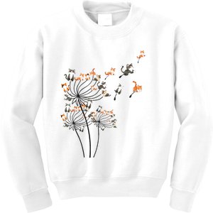 Cat For Women Girl Cute Dandelion Flower Kids Sweatshirt