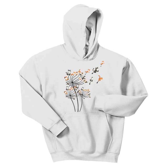 Cat For Women Girl Cute Dandelion Flower Kids Hoodie