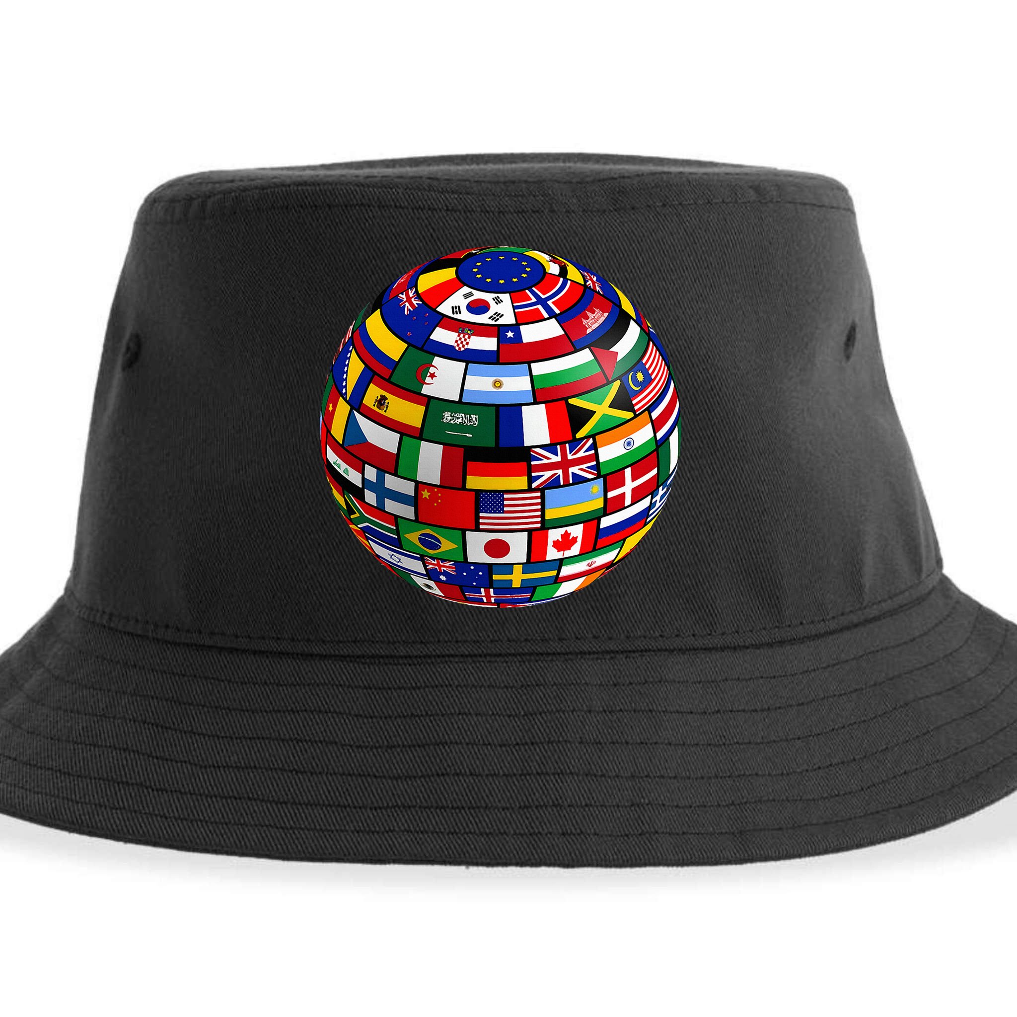 Countries Flags  World Maps  World Maps . Sustainable Bucket Hat