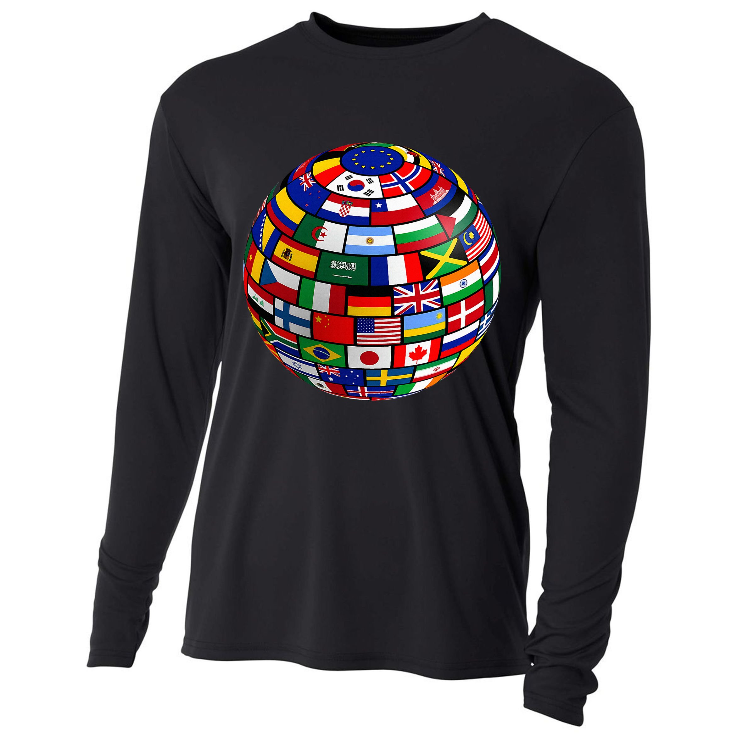 Countries Flags  World Maps  World Maps . Cooling Performance Long Sleeve Crew