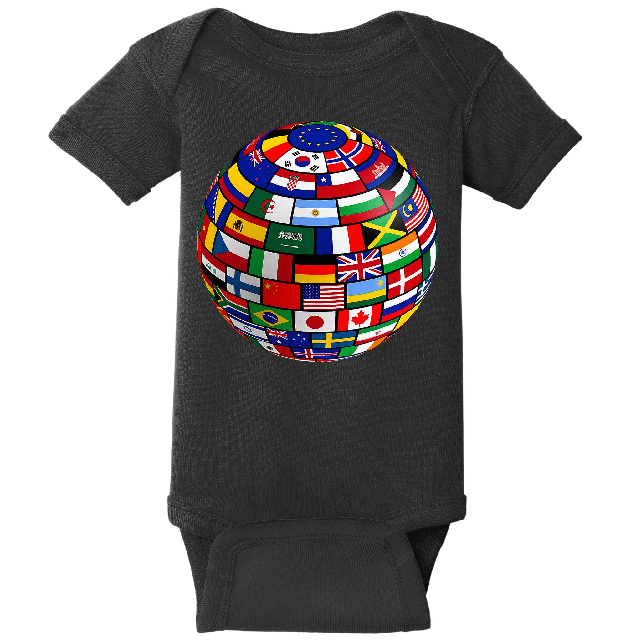 Countries Flags  World Maps  World Maps . Baby Bodysuit