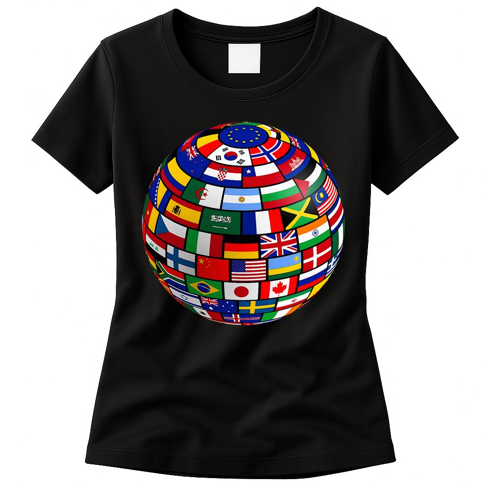 Countries Flags  World Maps  World Maps . Womens T-Shirt