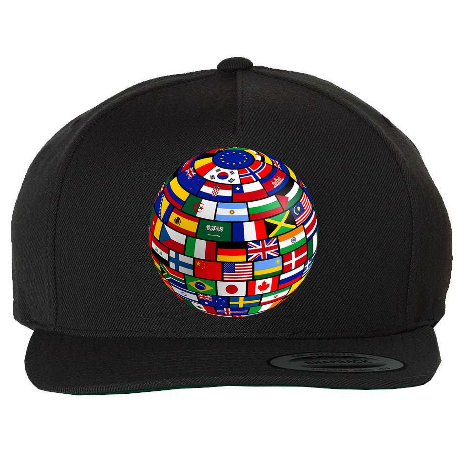 Countries Flags  World Maps  World Maps . Wool Snapback Cap