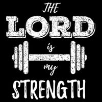 Christian Funny Workout Gym Lord Is My Strength Drawstring Bag