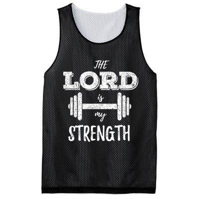 Christian Funny Workout Gym Lord Is My Strength Mesh Reversible Basketball Jersey Tank
