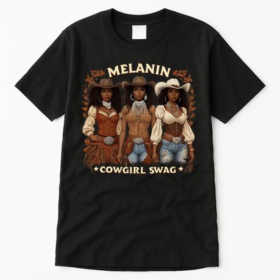 Cowgirl For Women African Melanin Cow Girl Outfit Tall T-Shirt