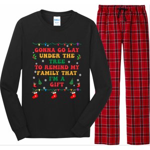 Christmas Family Xmas Pajamas Gonna Go Lay Under The Tree Gift Long Sleeve Pajama Set