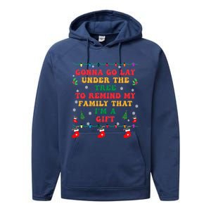 Christmas Family Xmas Pajamas Gonna Go Lay Under The Tree Gift Performance Fleece Hoodie