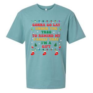 Christmas Family Xmas Pajamas Gonna Go Lay Under The Tree Gift Sueded Cloud Jersey T-Shirt