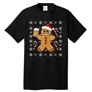 Christmas Family Xmas Ugly Christmas Outfit Merry Beer Drink Tank Top Tall T-Shirt