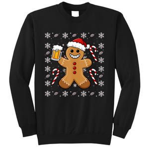 Christmas Family Xmas Ugly Christmas Outfit Merry Beer Drink Tank Top Tall Sweatshirt