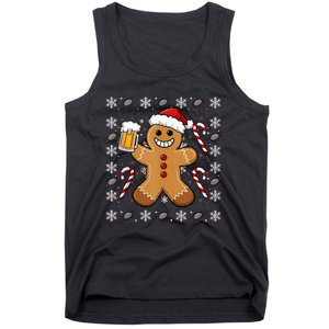 Christmas Family Xmas Ugly Christmas Outfit Merry Beer Drink Tank Top Tank Top