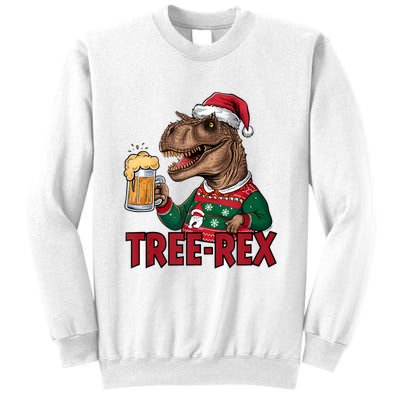 Christmas Family Xmas Ugly Outfit Merry Beer Dinosaur Trex Tank Top Sweatshirt