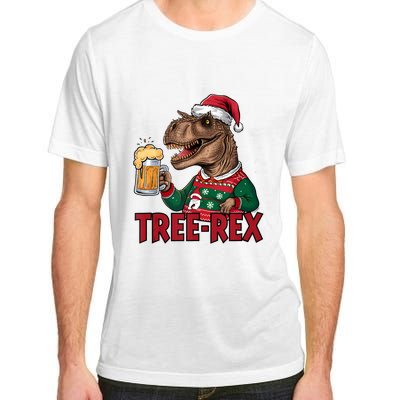 Christmas Family Xmas Ugly Outfit Merry Beer Dinosaur Trex Tank Top Adult ChromaSoft Performance T-Shirt