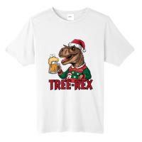 Christmas Family Xmas Ugly Outfit Merry Beer Dinosaur Trex Tank Top Tall Fusion ChromaSoft Performance T-Shirt