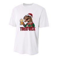 Christmas Family Xmas Ugly Outfit Merry Beer Dinosaur Trex Tank Top Youth Performance Sprint T-Shirt