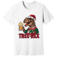 Christmas Family Xmas Ugly Outfit Merry Beer Dinosaur Trex Tank Top Premium T-Shirt