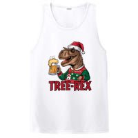 Christmas Family Xmas Ugly Outfit Merry Beer Dinosaur Trex Tank Top PosiCharge Competitor Tank