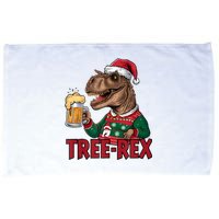 Christmas Family Xmas Ugly Outfit Merry Beer Dinosaur Trex Tank Top Microfiber Hand Towel