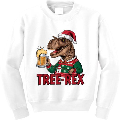 Christmas Family Xmas Ugly Outfit Merry Beer Dinosaur Trex Tank Top Kids Sweatshirt