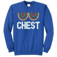 Chest Funny Xmas Chestnuts Matching Couples Christmas Nuts Funny Gift Sweatshirt